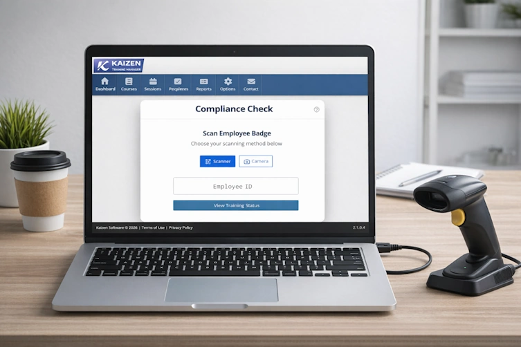 compliance check on laptop
