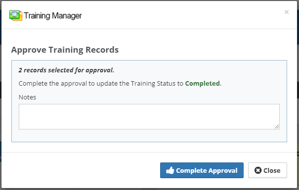 CompanyDashboardApproveTrainingRecords