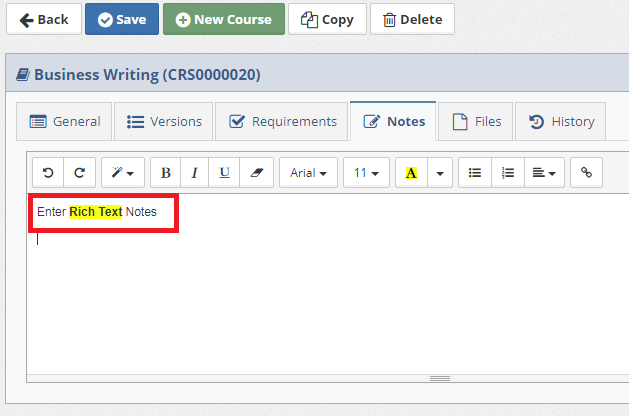 CourseDetails-RichTextNotes